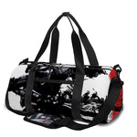Samurai And Crow Print Gym Bag