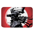 Samurai And Crow Print Indoor Door Mat