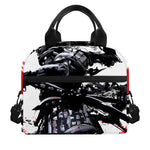 Samurai And Crow Print Insulated Lunch Bag
