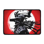 Samurai And Crow Print Kitchen Mat