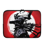 Samurai And Crow Print Laptop Sleeve