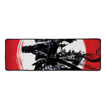 Samurai And Crow Print Long Kitchen Mat
