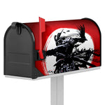 Samurai And Crow Print Mailbox Cover