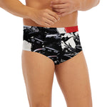 Samurai And Crow Print Men's Briefs