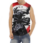 Samurai And Crow Print Men's Fitness Tank Top