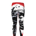 Samurai And Crow Print Men's Leggings