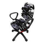 Samurai And Crow Print Office Chair Cover