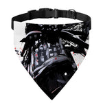 Samurai And Crow Print Over The Collar Dog Bandana