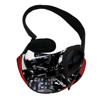 Samurai And Crow Print Pet Sling Carrier