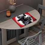 Samurai And Crow Print Placemat