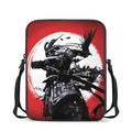 Samurai And Crow Print Rectangular Crossbody Bag