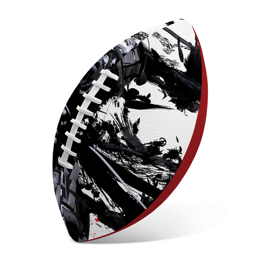 Samurai And Crow Print Rugby Ball