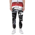 Samurai And Crow Print Joggers