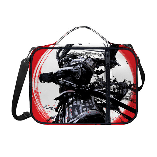 Samurai And Crow Print Shoulder Strap Bible Bag