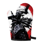 Samurai And Crow Print Single Oven Mitt