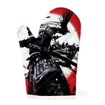 Samurai And Crow Print Single Oven Mitt