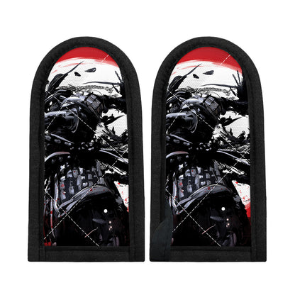 Samurai And Crow Print Skillet Handle Cover