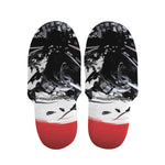 Samurai And Crow Print Slippers