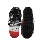 Samurai And Crow Print Slippers