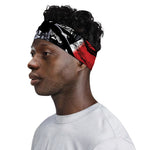 Samurai And Crow Print Sports Headband