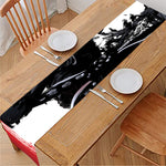 Samurai And Crow Print Table Runner