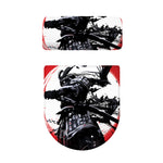Samurai And Crow Print Toilet Lid And Tank Cover Set