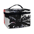 Samurai And Crow Print Travel Makeup Bag
