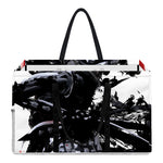 Samurai And Crow Print Utility Tote Bag