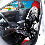 Samurai And Crow Print Waterproof Car Seat Cover