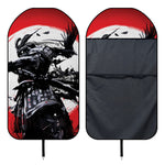 Samurai And Crow Print Waterproof Car Seat Cover