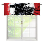Samurai And Crow Print Window Valance
