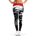 Samurai And Crow Print Women's Leggings