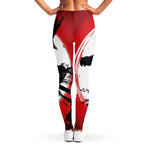 Samurai And Crow Print Women's Leggings