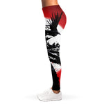 Samurai And Crow Print Women's Leggings