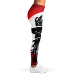 Samurai And Crow Print Women's Leggings