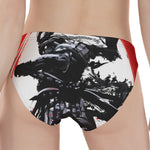 Samurai And Crow Print Women's Panties