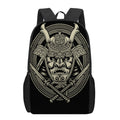 Samurai Warrior Mask Print 17 Inch Backpack