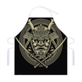 Samurai Warrior Mask Print Adjustable Apron