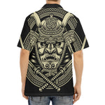 Samurai Warrior Mask Print Aloha Shirt