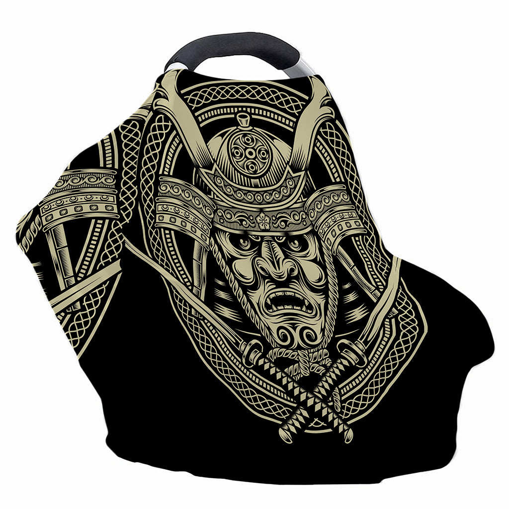 Samurai Warrior Mask Print Baby Seat Cover