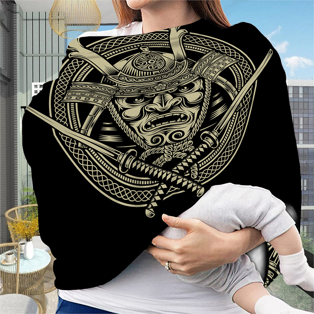 Samurai Warrior Mask Print Baby Seat Cover