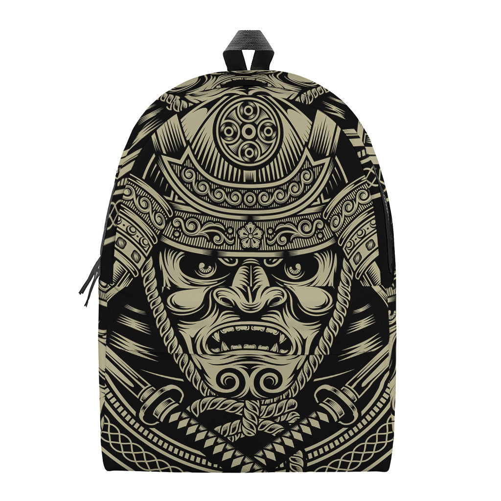 Samurai Warrior Mask Print Backpack