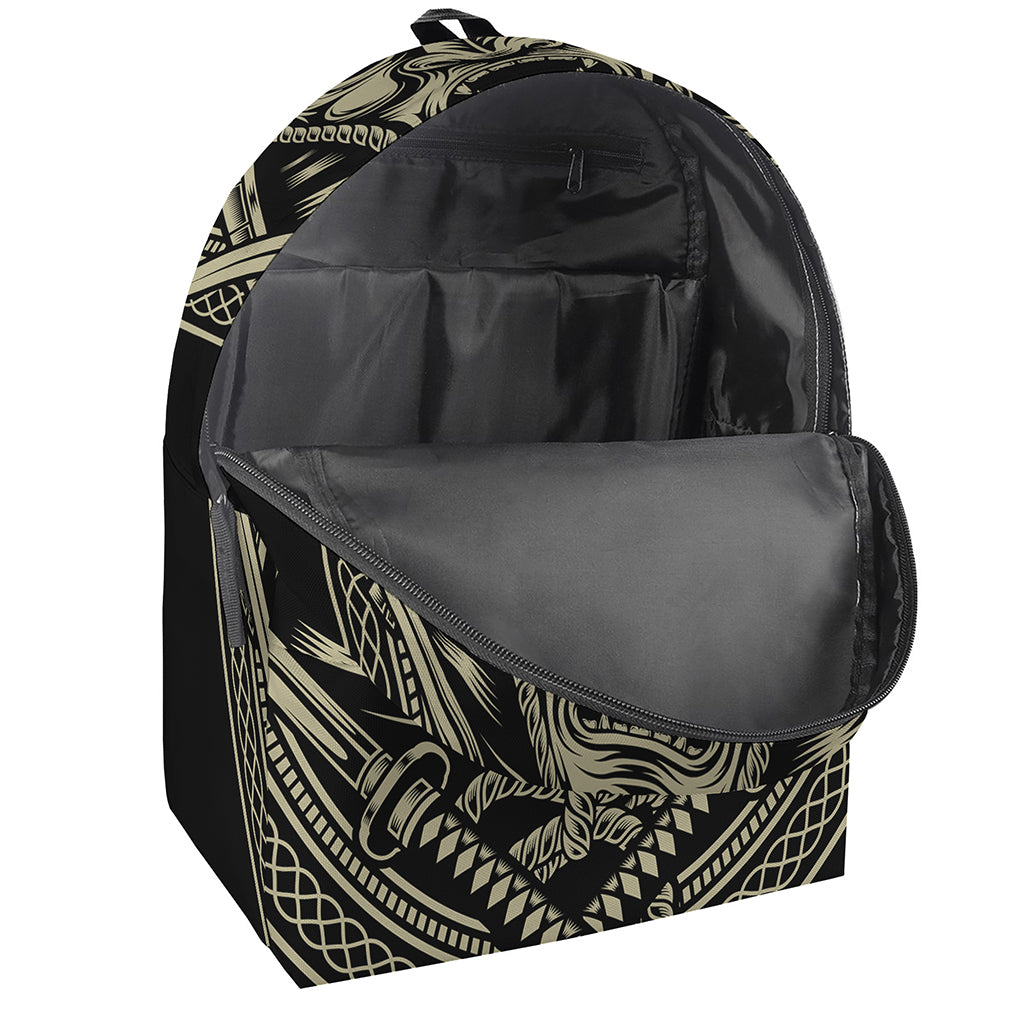 Samurai Warrior Mask Print Backpack