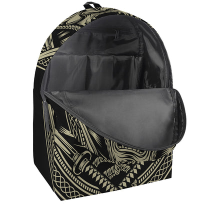 Samurai Warrior Mask Print Backpack