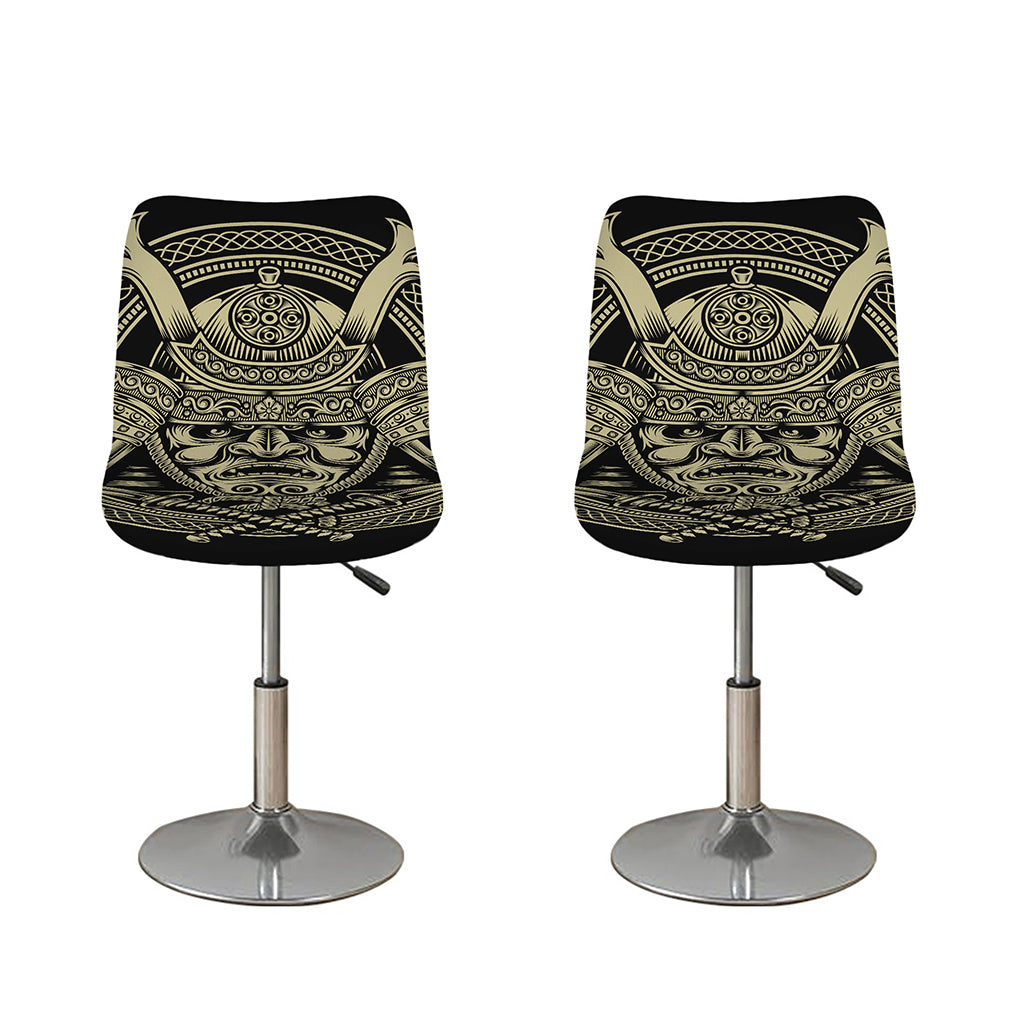 Samurai Warrior Mask Print Bar Stool Covers