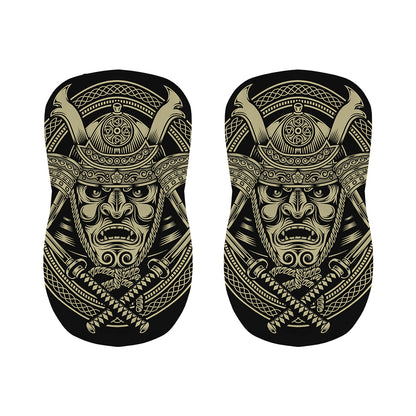 Samurai Warrior Mask Print Bar Stool Covers