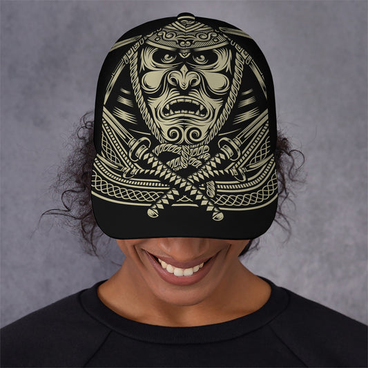 Samurai Warrior Mask Print Baseball Cap