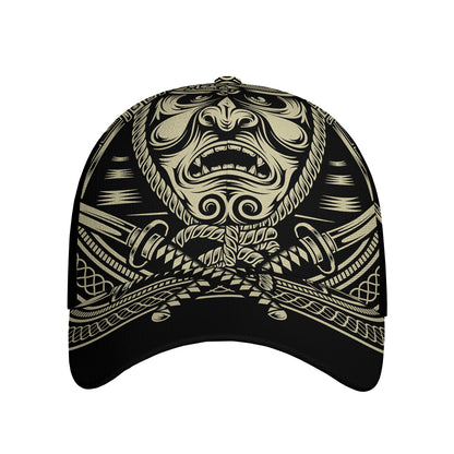 Samurai Warrior Mask Print Baseball Cap