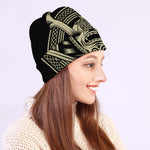 Samurai Warrior Mask Print Beanie
