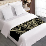 Samurai Warrior Mask Print Bed Runner